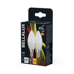 Bellalux LED Star Kerze B37 matt 200° 4,9-40W/827 warmweiß 470lm E14 220-240V 2er Pack – Verpackung