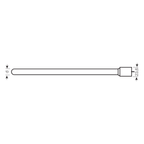 Osram Dulux L 18W/830 2G11 Lumilux warmweiß – Maßzeichnung
