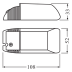 Osram Trafo Halotronic Mouse HTM 105/230-240 (mit Zugentlastung) – Maßzeichnung