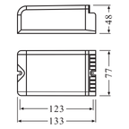 Osram Vorschaltgerät PTo 35/220-240 – Maßzeichnung