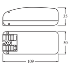 Osram Vorschaltgerät OPTOTRONIC OT 20 / UNV1 24V für LED Module – Maßzeichnung