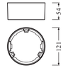 Ledvance Downlight Slim Frame DN105 WT – Maßzeichnung