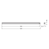 LEDVANCE LED Feuchtraumleuchte Damp Proof Slim Value LED 1200 36W/6500K IP65 4000lm tageslichtweiß nicht dimmbar – Maßzeichnung