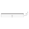LEDVANCE LED Feuchtraumleuchte Damp Proof Slim Value LED 1500 50W/6500K IP65 5500lm tageslichtweiß nicht dimmbar – Maßzeichnung