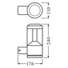 Ledvance Outdoor Facade Lantern 12W/3000K Grey IP54 610lm neutralweiß nicht dimmbar – Maßzeichnung