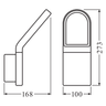 Ledvance Outdoor Facade Edge 12W/3000K White IP54 740lm neutralweiß nicht dimmbar – Maßzeichnung