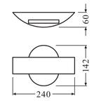 Ledvance Outdoor Facade Belt Round 11W/3000K Grey IP54 400lm neutralweiß nicht dimmbar – Maßzeichnung