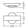 Ledvance Outdoor Facade Belt Round 11W/3000K Grey IP54 400lm neutralweiß nicht dimmbar – Maßzeichnung