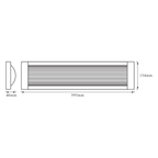 Osram LED Decken-/Pendelleuchte Office Line Dim 25W/840 2000lm kaltweiß nicht dimmbar weiß IP20 – Maßzeichnung