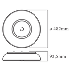 Osram LED Deckenleuchte Orbis Duo Remote-CCT 482mm 30W/827-865 2900lm tunable white dimmbar weiß IP2 – Maßzeichnung