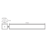 Osram LED Unterbauleuchte Cabinet Corner 350mm 5W/830 320lm neutralweiß dimmbar grau IP20 – Maßzeichnung