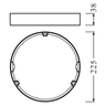 LEDVANCE Zubehör Aufbaurahmen DL Slim Round Frame/ Rahmen 210 weiß – Maßzeichnung