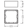 LEDVANCE Zubehör Aufbaurahmen DL Slim Square Frame/ Rahmen 105 weiß – Maßzeichnung