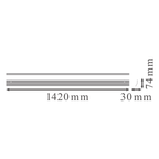 LEDVANCE LED Zubehör Linear UO 1500 Reflector weiß – Maßzeichnung