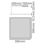 LEDVANCE LED Deckenleuchte Panel 600 36W/830 4320lm 90° weiß IP20 warmweiß nicht dimmbar – Maßzeichnung