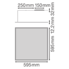 LEDVANCE LED Deckenleuchte Panel 600 36W/840 4320lm 120° weiß IP54 kaltweiß nicht dimmbar – Maßzeichnung