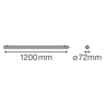 LEDVANCE LED Feuchtraumleuchte Damp Proof Special 1200 36W/840 5400lm 120° grau IP67/IP69K kaltweiß nicht dimmbar – Maßzeichnung