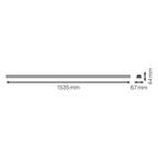LEDVANCE Stromschiene TruSys Energy Rail 1500 5x2,5 IP20 – Maßzeichnung