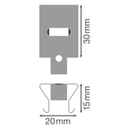 LEDVANCE LED Zubehör TruSys Mounting Brackets / Montageklammer – Maßzeichnung