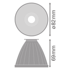 LEDVANCE LED Zubehör Track Reflektor D95 15° – Maßzeichnung