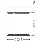 LEDVANCE Zubehör Panel Surface Mount Kit 625x625 – Maßzeichnung
