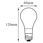 Osram Smart+ BT Apple CL A 5,5-50W/827 E27 650lm klar 320° dimmbar – Maßzeichnung