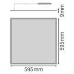 LEDVANCE LED Panel Performance DALI 600 40W/3000K dimmbar 120° – Maßzeichnung