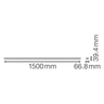 LEDVANCE TruSys Performance Narrow 50W/4000K dimmbar 60° – Maßzeichnung