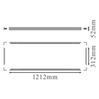 LEDVANCE LED Panel 1200 x 300 Surface Mount Kit VLE – Maßzeichnung