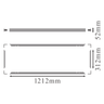 LEDVANCE LED Panel 1200 x 300 Surface Mount Kit VLE – Maßzeichnung