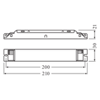 Osram LED Treiber OT FIT 50W 220-240 300mA D/L nicht dimmbar – Maßzeichnung