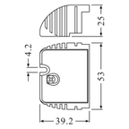 Osram Optotronic Cable Clamp ot Cable Clampe E-Style – Maßzeichnung