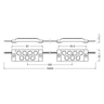 LEDVANCE Leuchte BA-XL-PL 830 G3 70W 9.600lm IP66~IP68 – Maßzeichnung