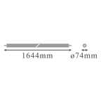 LEDVANCE Leuchte DP SPECIAL 1500 WT 50W 6.500lm IP67~IP69K – Maßzeichnung