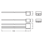 LEDVANCE Zubehörteil FX-SC08-G2-CT3PF-0500HF – Maßzeichnung