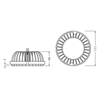 LEDVANCE Leuchte PL-CN 111AC-1200-840 40 G1 15,5W 1.200lm IP20 – Maßzeichnung