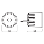 LEDVANCE Leuchte PL-CN50-COB- 1400-840-40D-G1 12,9W 1.300lm IP20 – Maßzeichnung