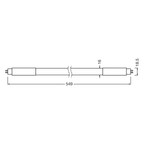 Osram / Ledvance LED Tube T5 190° Performance HE 7-14W/865 tageslichtweiß 1000lm G5 AC 220-240V 549mm – Maßzeichnung