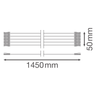 LEDVANCE Leuchten-Zubehör Durchverdrahtungskit DP Housing 1500 2xLAMP TH-KIT 5x2,5 – Maßzeichnung