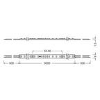 LEDVANCE LED-Strip LS P-1000/965/5 43W 5.030lm IP00 – Maßzeichnung