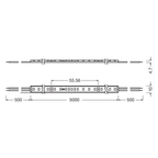 LEDVANCE LED-Strip LS P-1500/927/5 60W 6.190lm IP67 – Maßzeichnung