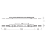 LEDVANCE LED-Lichtband LS V 1500 60 W 840 5.820 lm IP66 5 m – Maßzeichnung
