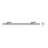 LEDVANCE Zubehörteil OFFICE LINEAR RS V BK PS 1124 34W IP20 – Maßzeichnung