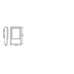 Osram LED Wandleuchte Endura Style Entrance 12,5W/3000K 900lm warmweiß nicht dimmbar dunkelgrau IP44 – Maßzeichnung