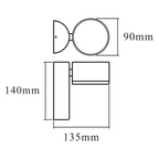 Osram LED Spot Endura Style 8W/3000K 440lm warmweiß nicht dimmbar dunkelgrau IP44 – Maßzeichnung