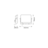 LEDVANCE LED-Fluter ECO 10 W 4000 K 900 lm IP65 schwarz Milchglas – Maßzeichnung