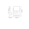 LEDVANCE LED-Fluter ECO Sensor 10 W 4000 K 900 lm IP65 schwarz Bewegungsmelder – Maßzeichnung