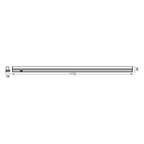 Osram LED Wand-/Deckenleuchte Sensor 1200mm 14W/3000K 1400lm warmweiß nicht dimmbar weiß IP20 – Maßzeichnung