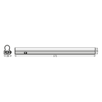 Osram LED Wand-/Deckenleuchte Sensor 600mm 8W/3000K 800lm warmweiß nicht dimmbar weiß IP20 – Maßzeichnung