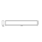 Osram LED Lichtleiste Office Line 1,2m RC 40W/4000K 4600lm neutralweiß dimmbar weiß IP20 – Maßzeichnung